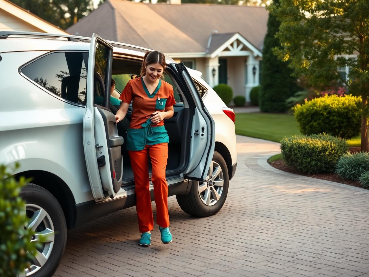 Labs2You nurse arriving at a client's door for on-site mobile drug testing