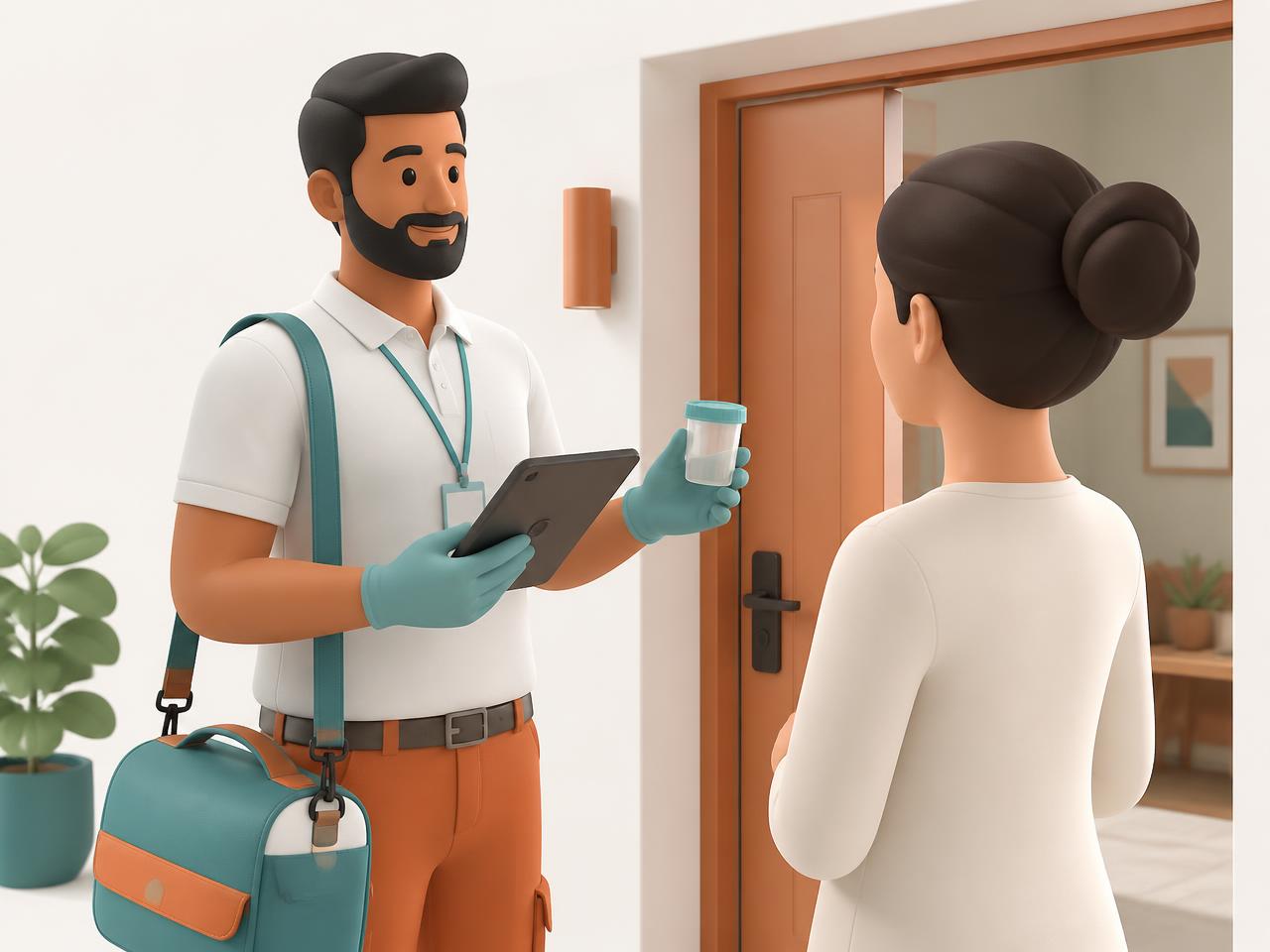 Labs2You provider conducting a professional on-site test